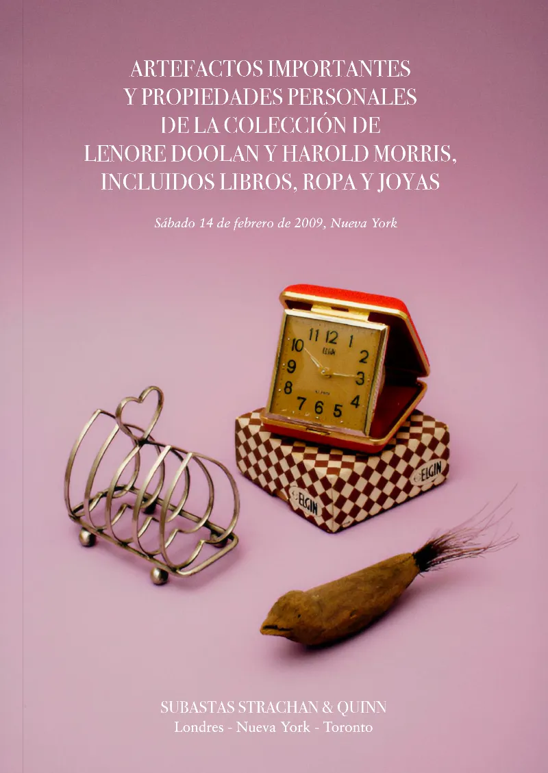 ARTEFACTOS IMPORTANTES Y PROPIEDADES PERSONALES DE LA COLECCION DE LENORE DOOLAN Y