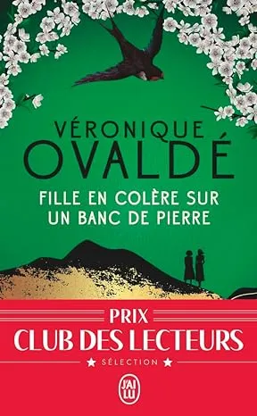 FILLE EN COLÈRE SUR UN BANC DE PIERRE