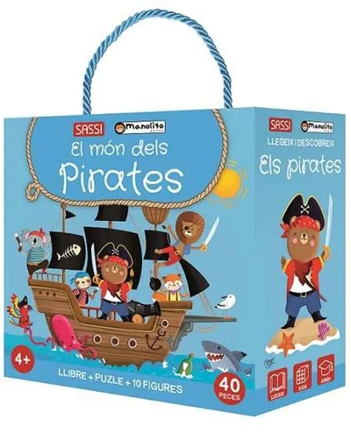 EL MON DELS PIRATES -PUZLE+ LLIBRE+ 10 FIGURES-
