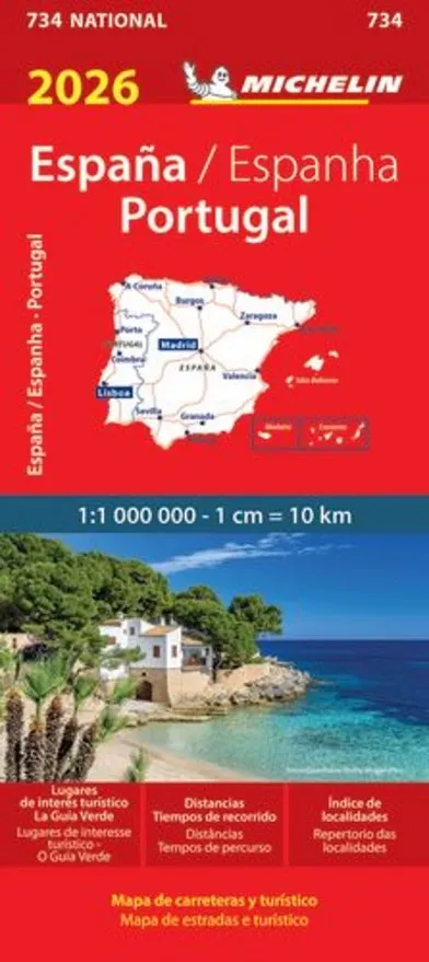 MAPA ESPAÑA PORTUGAL 734 (ESCALA 1:1000000 EDICIÓN 2026)