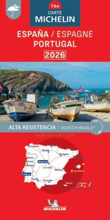 MAPA NATIONAL ESPAÑA PORTUGAL 794(ALTA RESISTENCIA.EDICIÓN 2026)