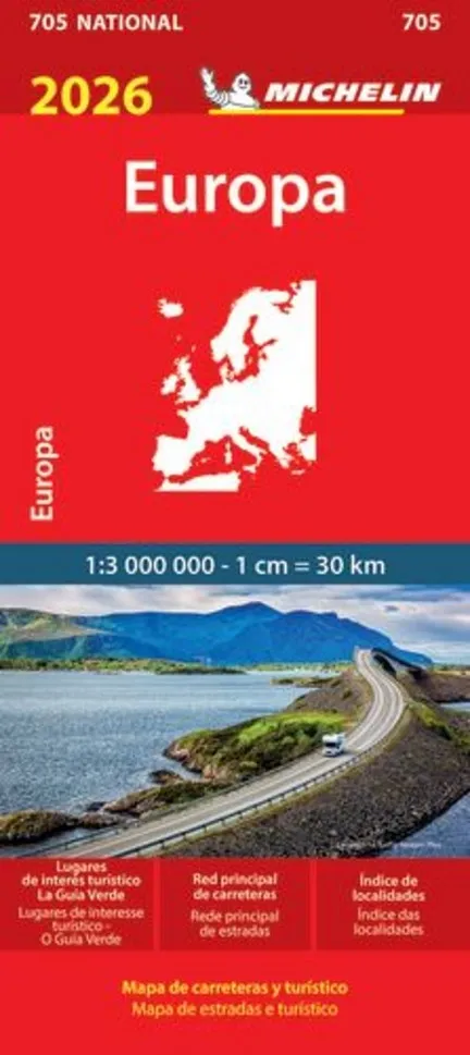 MAPA NATIONAL EUROPA 705 (ESCALA 1:3.000.000 EDICIÓN 2026)