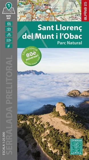 SANT LLORENÇ DEL MUNT I L'OBAC (MAPA 1: 25000 + CARPETA)