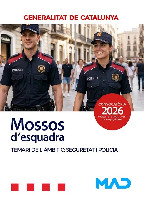 GENERALITAT DE CATALUNYA.MOSSOS D'ESQUADRA.TEMARI DE L'ÀMBIT C:SEGURETAT I POLICIA